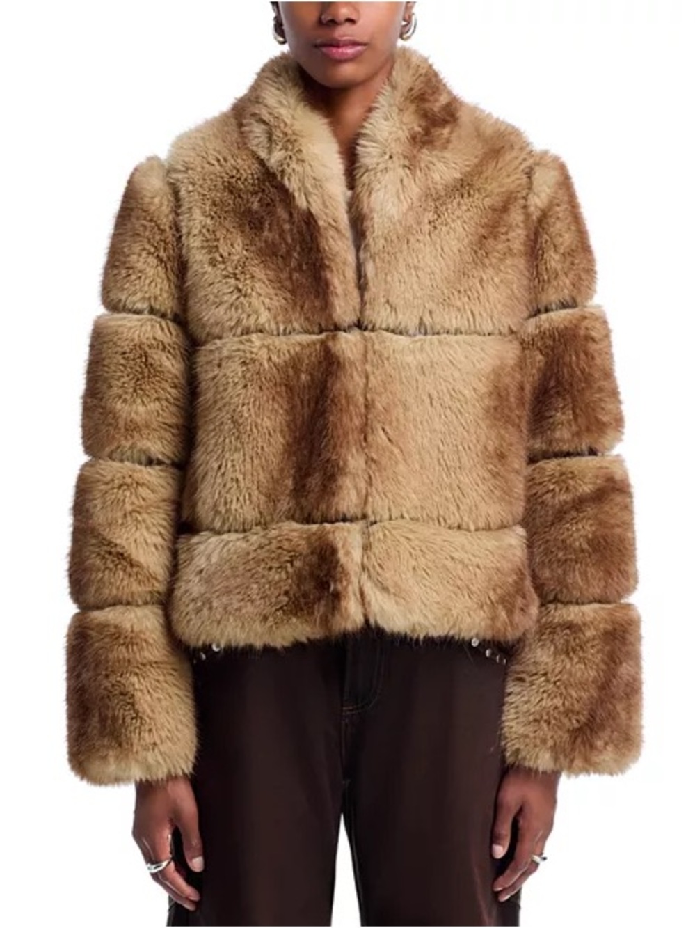 Apparis Sai Faux Mink Coat in Blonde Mink XS